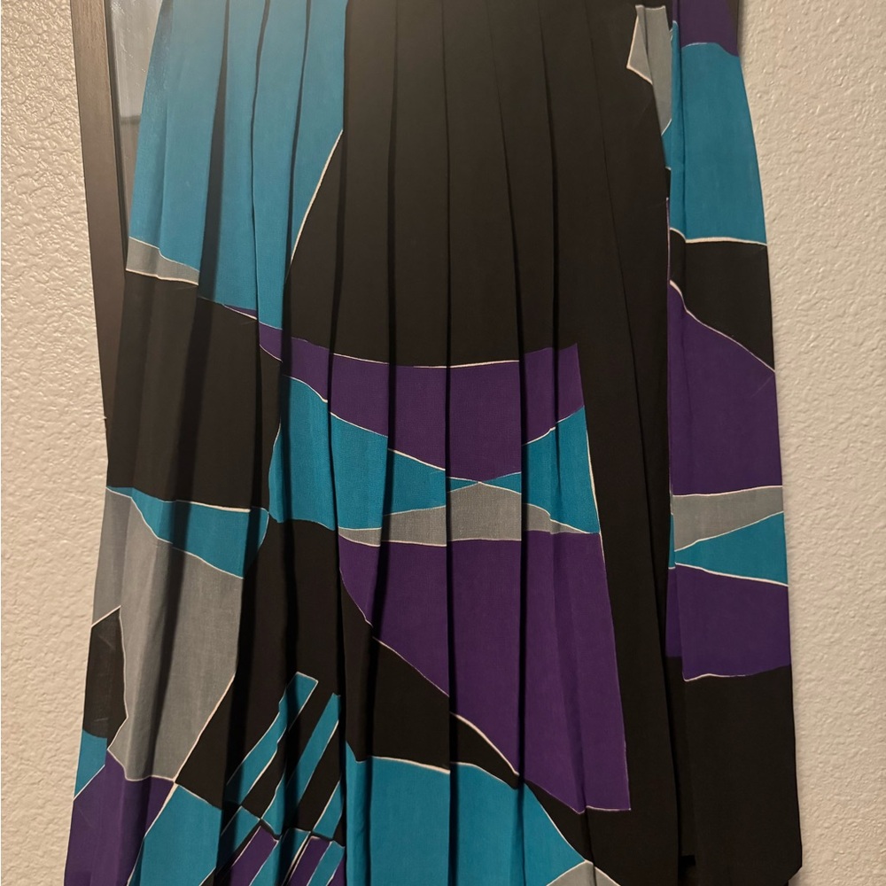 Vintage Pleated Midi Skirt